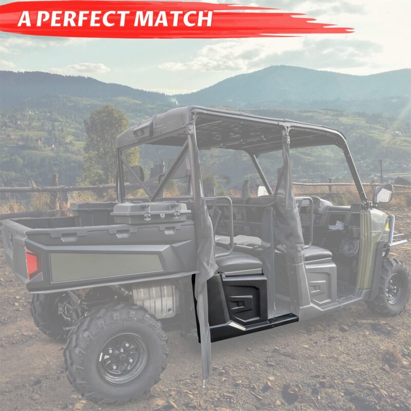 Black Rear Right Hand Fender With Rocker for Polaris Ranger Crew 570 XP 570 Full-Size/Ranger Crew XP 900/Ranger Crew XP 1000/Ranger CREW Diesel 2014-2019(Rear Right Side, Replace #5450360-070) - Image 5