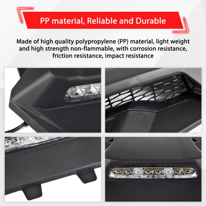 Hood Scoop with LED Spotlight Auxiliary Light Kit for Polaris RZR PRO XP/RZR PRO R/RZR Turbo R 2020-2024 - Image 5