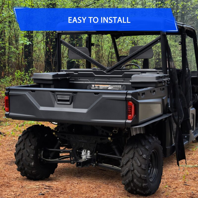 Black Tailgate Outer Panel for Polaris Ranger XP 1000 2017-18/Ranger XP 570 900 2016-19/Ranger 570 Full Size 2020-25/CREW XP 570-6 2016-20/BRUTUS/Diesel Crew - Image 5