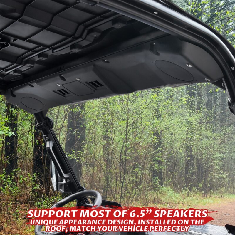 Front Overhead 6.5" Speaker Pods System Roof Liner for Polaris Ranger XP 1000/ Ranger Crew XP 1000/ Ranger 1000/ Ranger Crew 1000 2019+ - Image 5