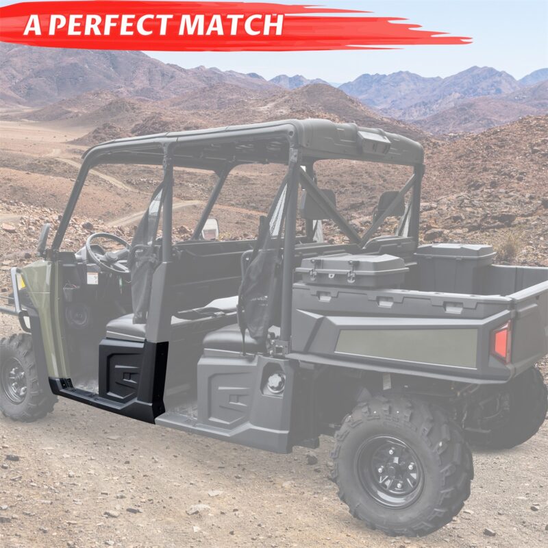 Black Left Hand Center Fender with Rocker for Polaris Ranger Crew 570 XP 570 Full-Size/Ranger Crew XP 900/Ranger Crew XP 1000/Ranger Crew Diesel 2014-2019 (Driver Side, Replace #5450352-070) - Image 5