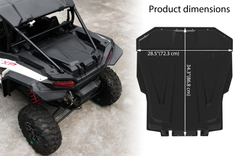 Poly UTV Tonneau Cover for Polaris RZR XP 1000/XP4 1000 2024+, Replace OEM #2884548 - Image 6