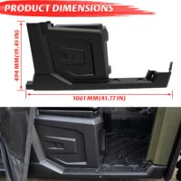 Black Right Hand Center Fender with Rocker for Polaris Ranger Crew 570 XP 570 Full-Size/Ranger Crew XP 900/Ranger Crew XP 1000 Diesel 2014-2019 (Passenger Side, Replace #5450353-070) - Image 6