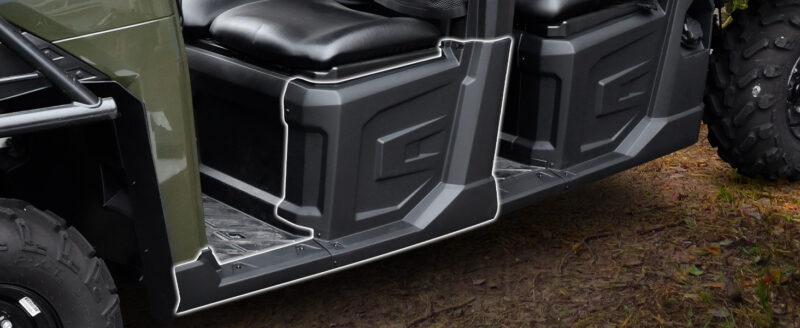 Black Left Hand Center Fender with Rocker for Polaris Ranger Crew 570 XP 570 Full-Size/Ranger Crew XP 900/Ranger Crew XP 1000/Ranger Crew Diesel 2014-2019 (Driver Side, Replace #5450352-070) - Image 8